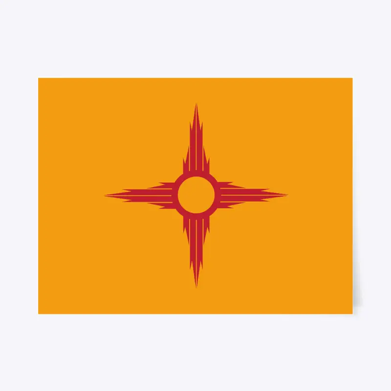 Spiked Zia Symbol Print